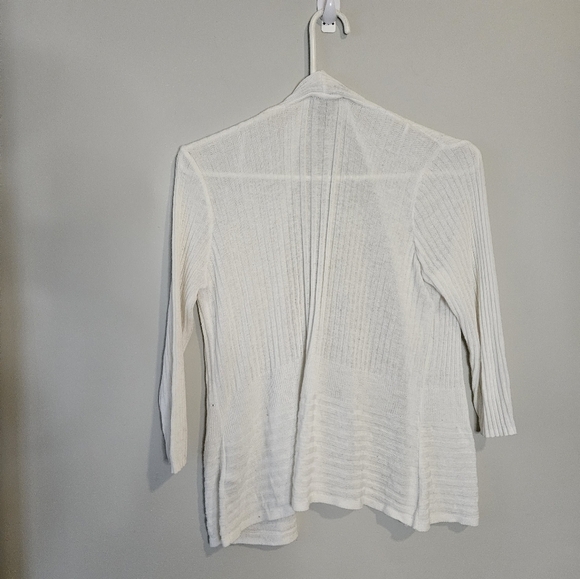 APT 9, SMALL, white cardigan, cover -up - Picture 3 of 8